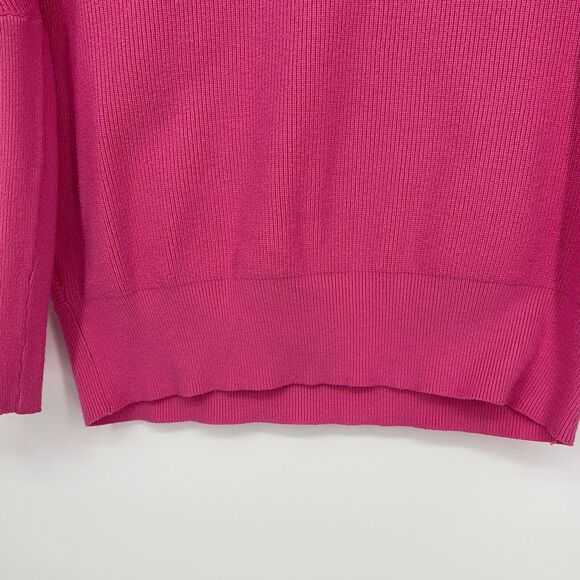 Bluivy Slouch Neck Ribbed Dolman Pullover Sweater Barbie Pink S/M - Picture 10 of 15